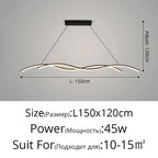 Modern Black and White Metal LED Pendant Light
