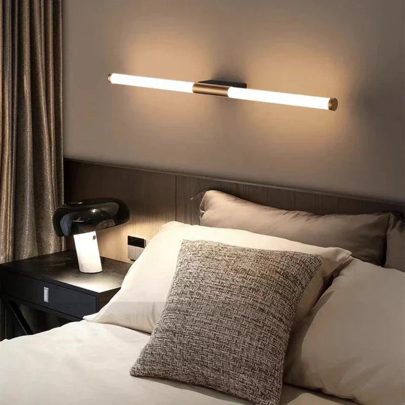 مصباح حائط LED أنبوبي معدني طولي من DecorBites™ لغرفة المعيشة وغرفة النوم والممر والسلالم والرواق
