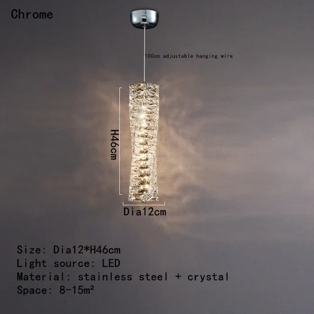 Lustre Plafonnier Suspendu LED en Cristal DecorBites™ pour Îlot de Cuisine, Salle à Manger et Salon