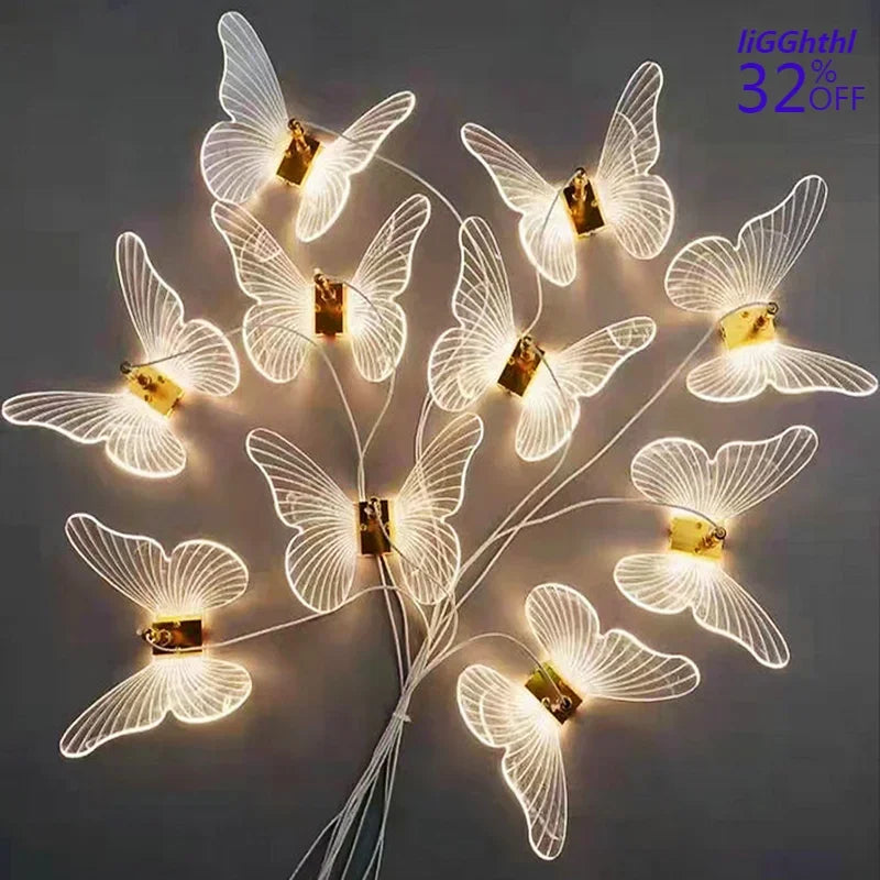 أضواء سقف فراشة LED من DecorBites™ لتزيين حفلات الزفاف الرومانسية