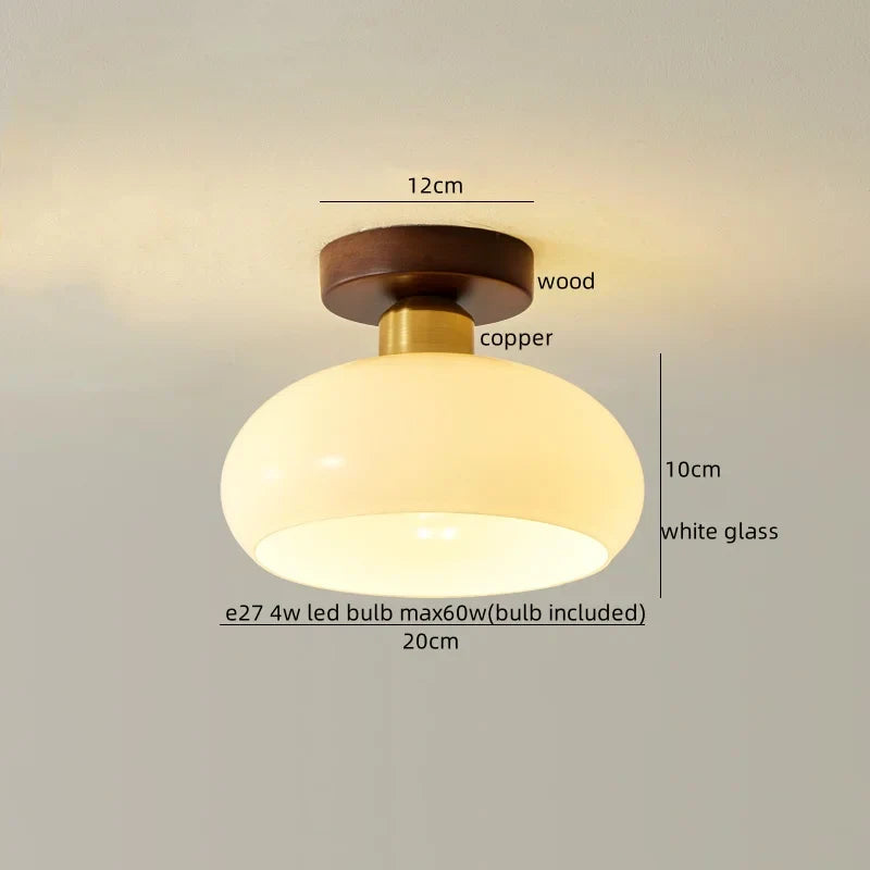 DecorBites™ مصابيح سقف خشبية مجدولة LED بتصميم عصري للممرات على الطراز الاسكندنافي