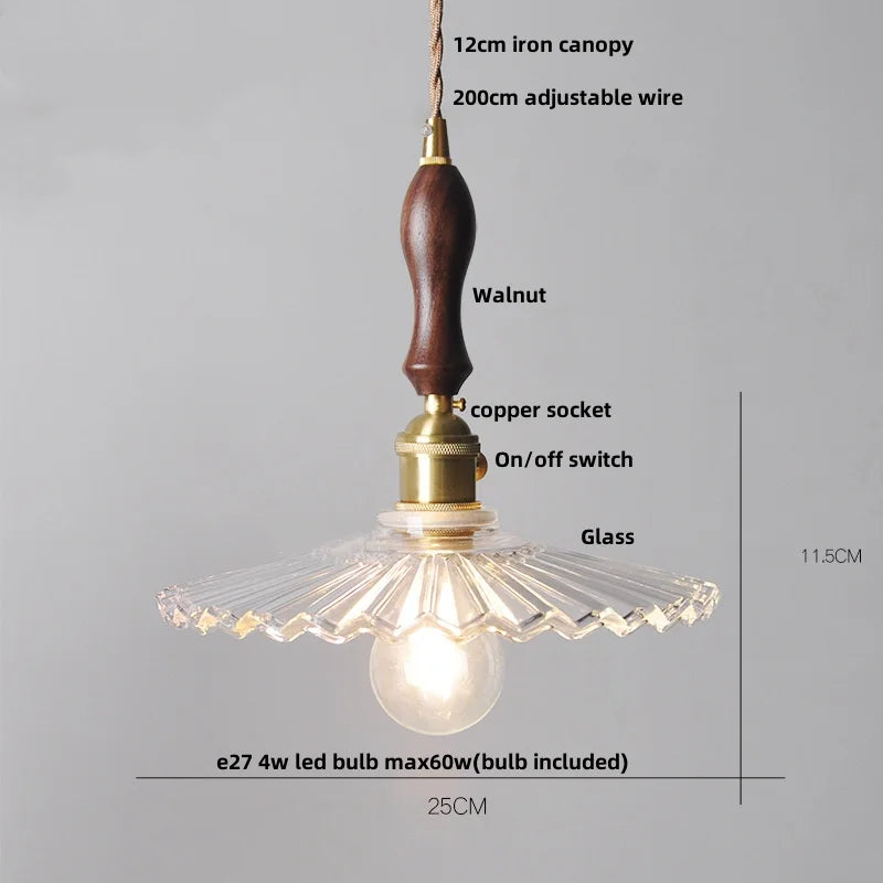 DecorBites™ Clear Glass LED Pendant Light - Modern Nordic Design - Adjustable Hanging Lamp