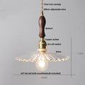 DecorBites™ Glass Copper LED Pendant Lamp with Wire Adjustment & Knob Switch