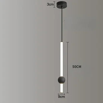 DecorBites™ Glass Rod Pendant Light - Modern Long Hanging Lamp for Living Room, Bedroom & Shop