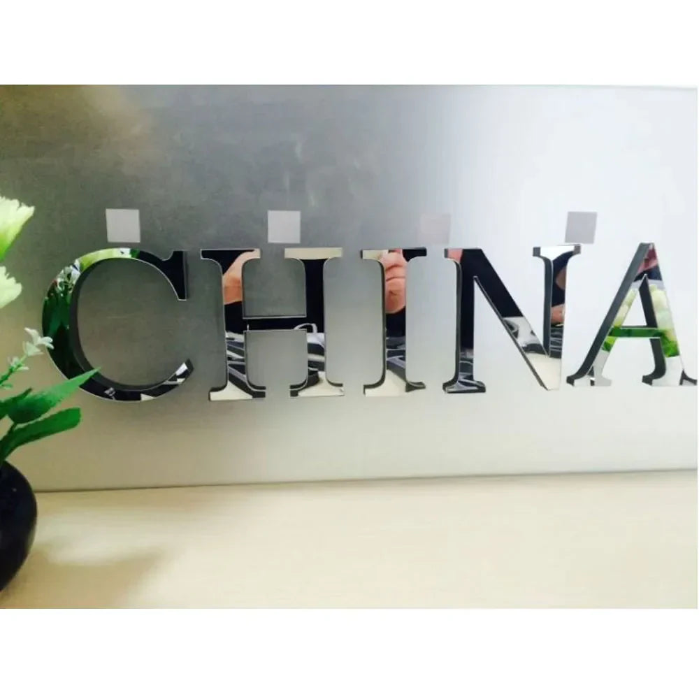 DecorBites™ 3D Mirror Alphabet Letters Wall Decor for Home, Parties, and Weddings