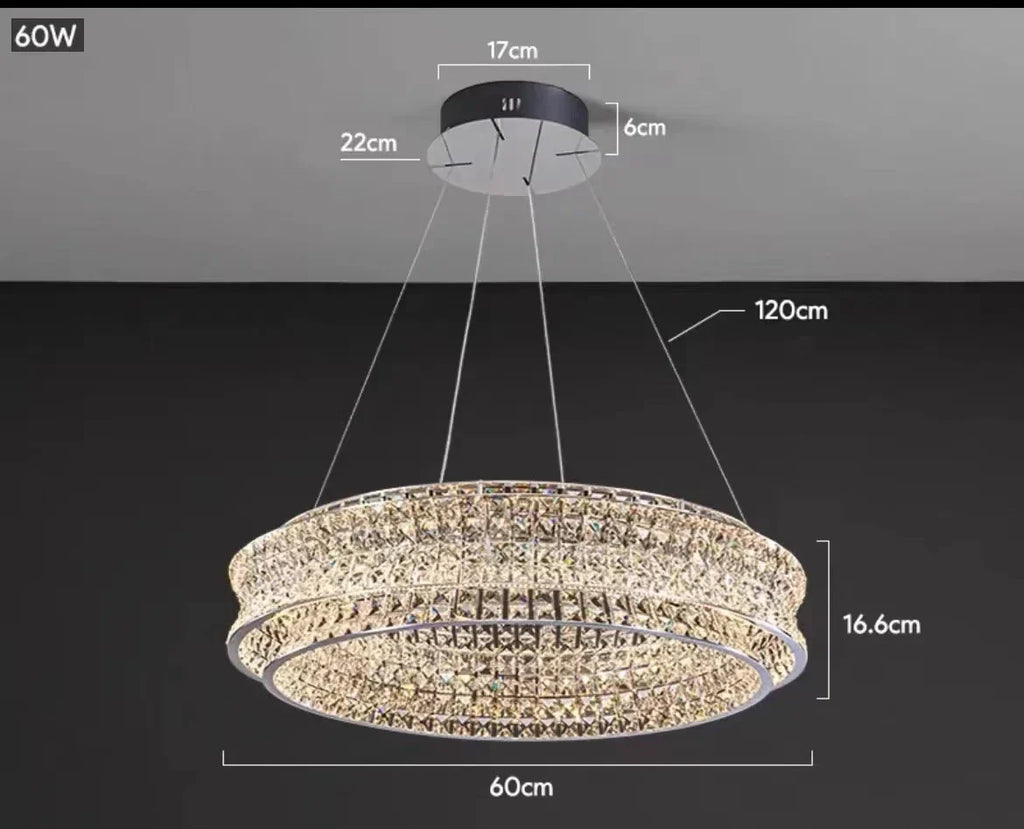 Lustre de luxe en cristal K9 DecorBites™ pour restaurant, bar, hôtel, lampes LED