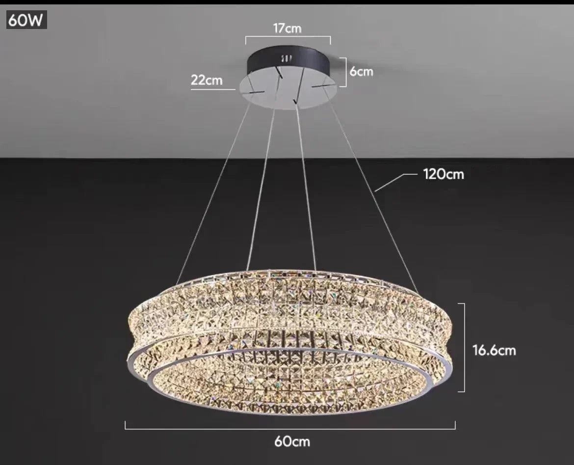 Lustre de luxe en cristal K9 DecorBites™ pour restaurant, bar, hôtel, lampes LED