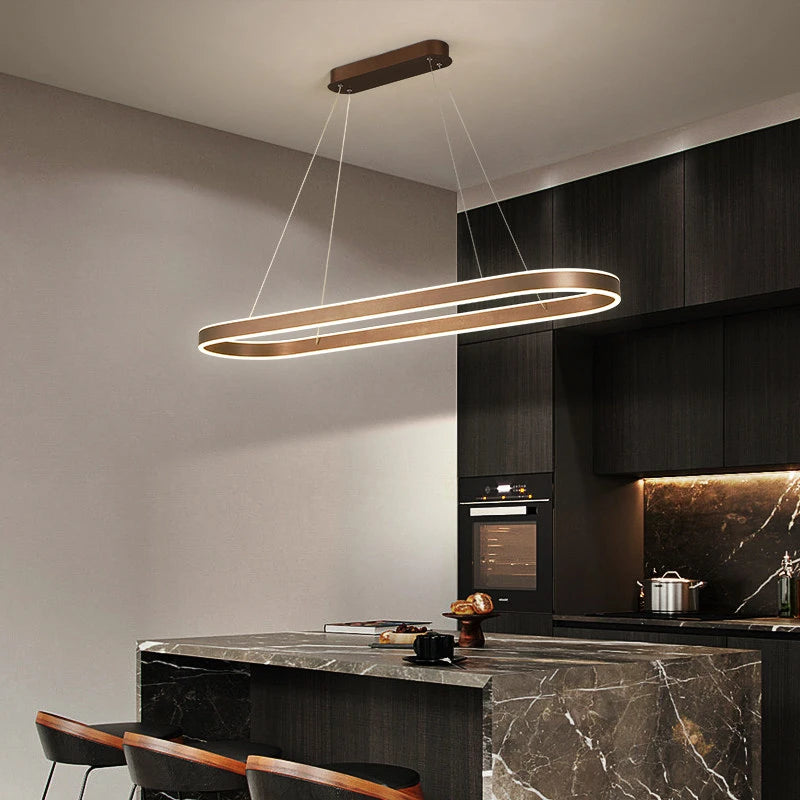 Nordic White Ring Aluminum LED Pendant Light