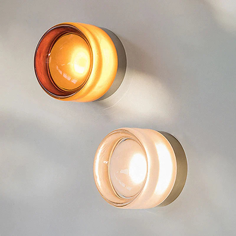 DecorBites™ Amber Jelly LED Wall Sconce Light for Bedside Room Decor, Smoke Grey
