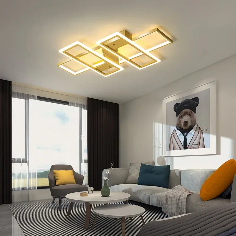 نجفة سقف LED مودرن من DecorBites™: إضاءة ديكور عصرية لغرفة المعيشة وغرفة الطعام والمطبخ