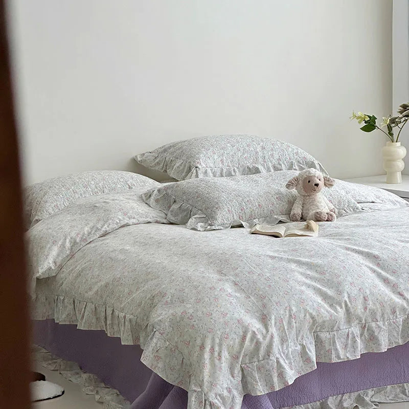غطاء لحاف دانتيل كوري DecorBites™ Floral: لحاف ناعم فاخر لسرير كوين وكينج، ديكور منزلي قابل للتنفس