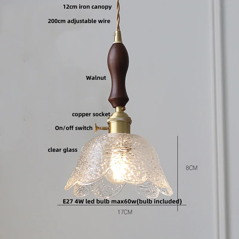 DecorBites™ Clear Glass LED Pendant Lamp for Dining Coffee Restaurantr Aisle - Modern Nordic Design