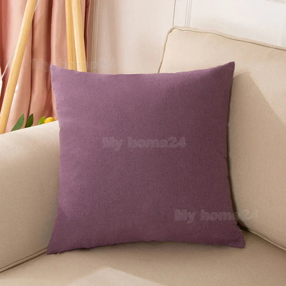DecorBites™ Cotton Linen Pillow Cover Set for Home Decor - Plain Cushion Covers