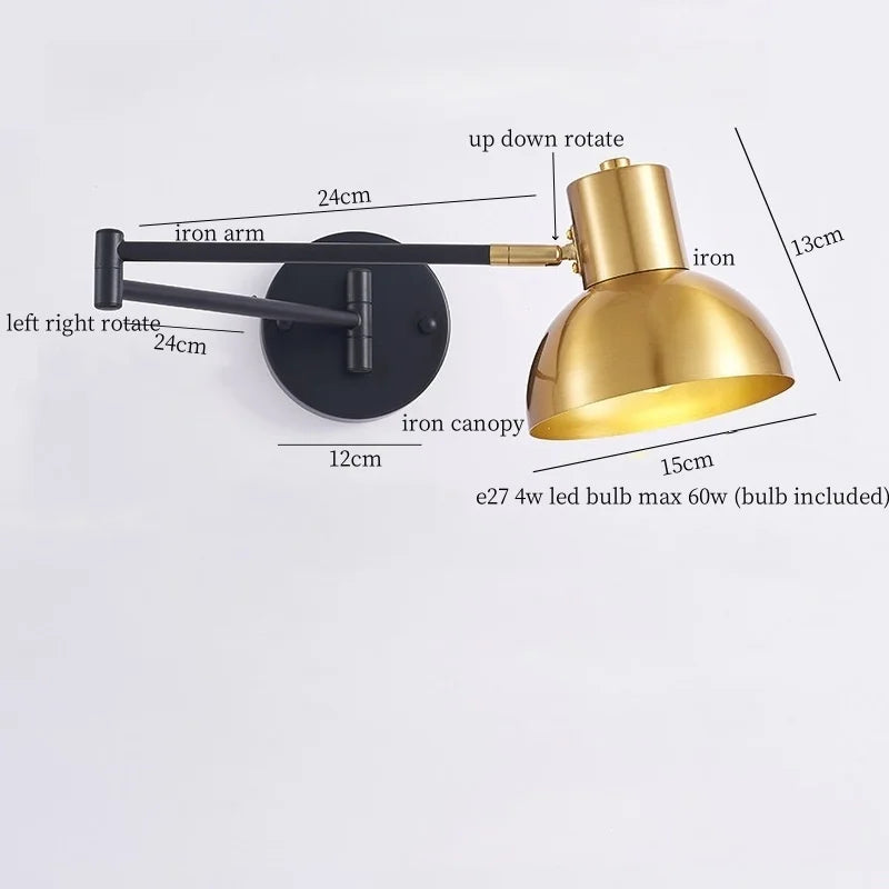 DecorBites™ Iron Art LED Wall Lamp for Bedroom Stair Kitchen Living Room Decor
