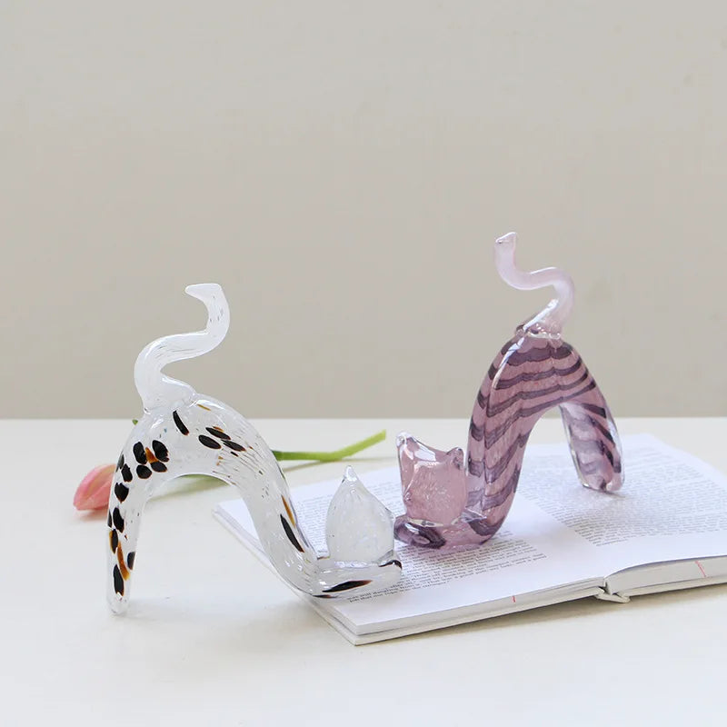 DecorBites™ Crystal Cat Figurine | Decorative Kitten Statue for Home Decoration