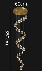 Modern Crystal Staircase Chandelier Pendant Light