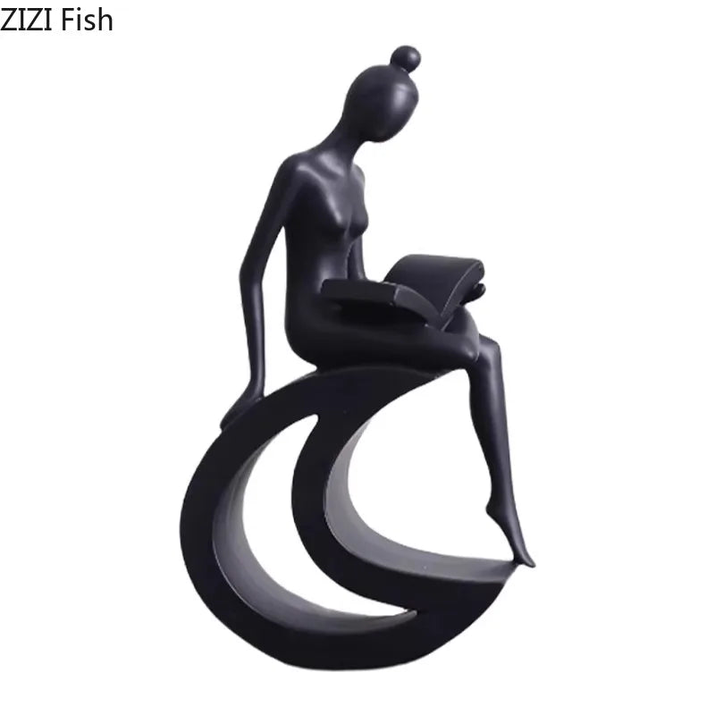DecorBites™ Abstract Resin Sculpture Modern Desk Decoration Minimalist Figures Ornaments