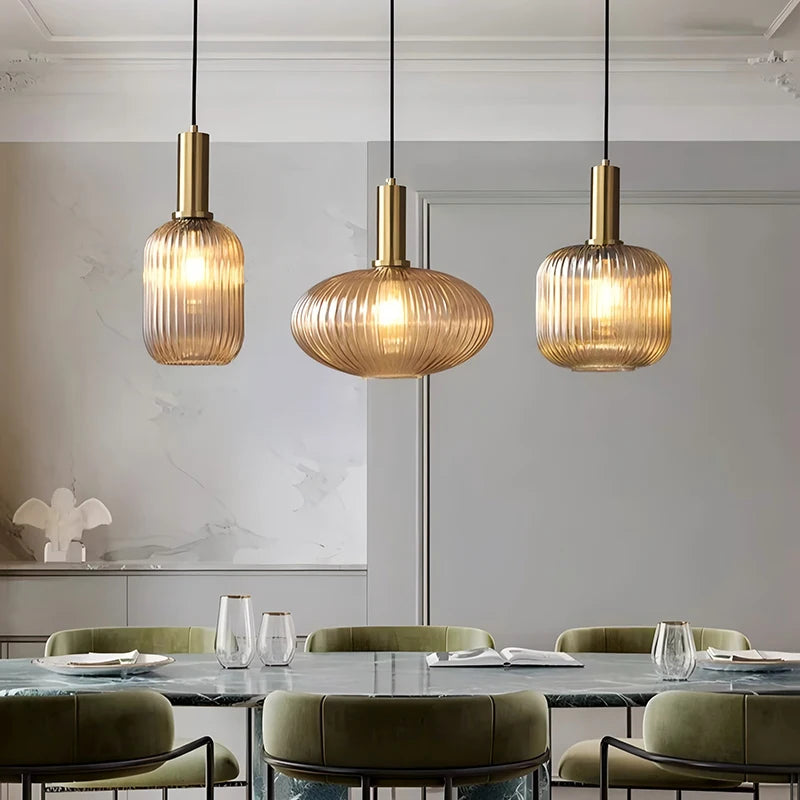 Modern Ring Glass Pendant Light