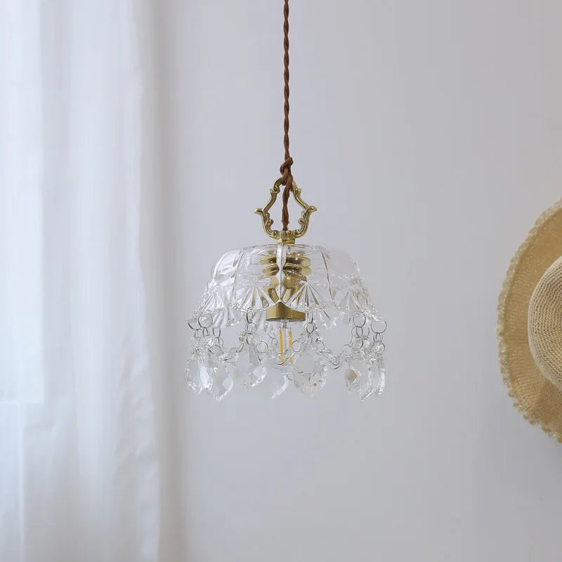 DecorBites™ Crystal Glass LED Pendant Lamp - Modern Luxury Hanging Light Fixtures