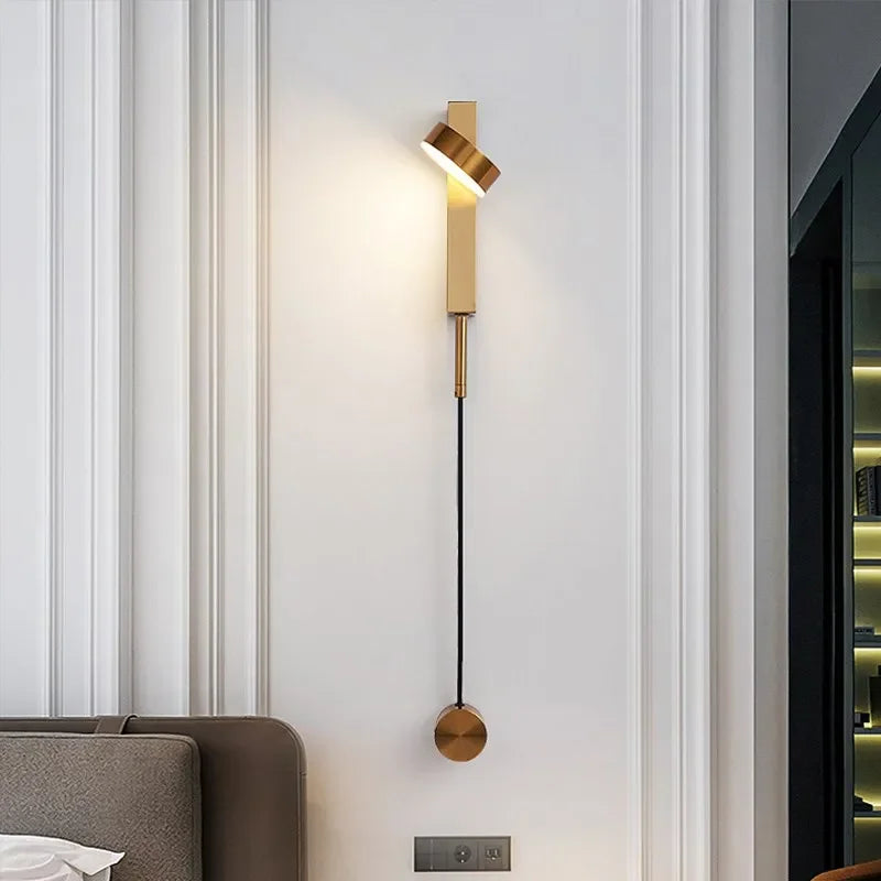 DecorBites™ Adjustable LED Wall Lamp Rotation Dimming Switch Indoor Sconce Lighting