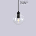 Nordic Clear Glass Globe Pendant Light