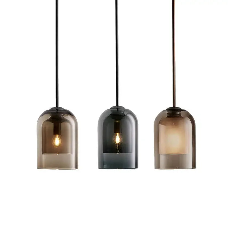 DecorBites™ Glass LED Chandelier: Modern Nordic Design for Bedroom, Dining Room, and Office