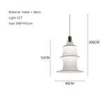 Nordic Wabi-Sabi White Silk Pendant Light
