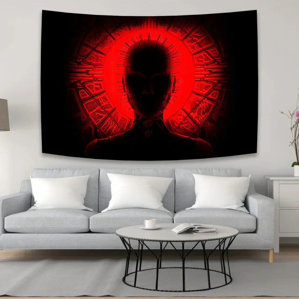 DecorBites™ Jack-O-Lantern Wall Tapestry: Boho Halloween Horror Movie Decor for Home & Bedroom