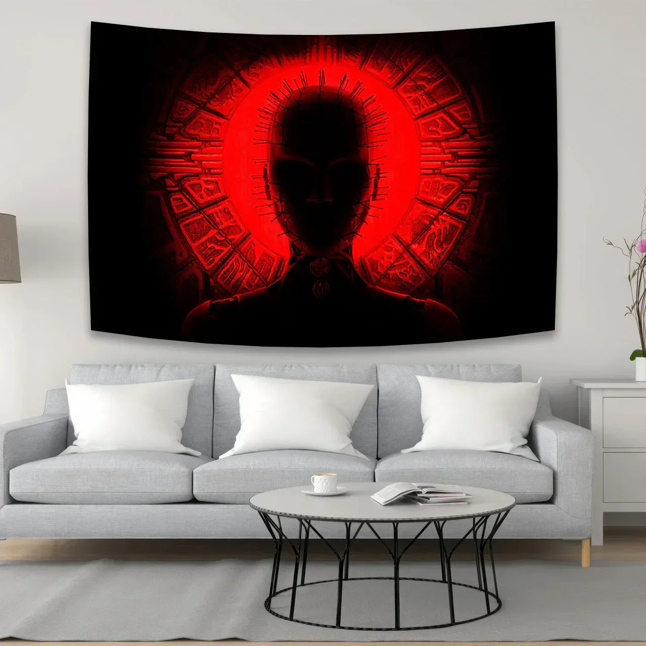 DecorBites™ Jack-O-Lantern Wall Tapestry: Boho Halloween Horror Movie Decor for Home & Bedroom