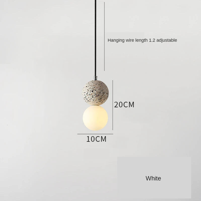 Nordic Glass Pendant Light With Iron Finish