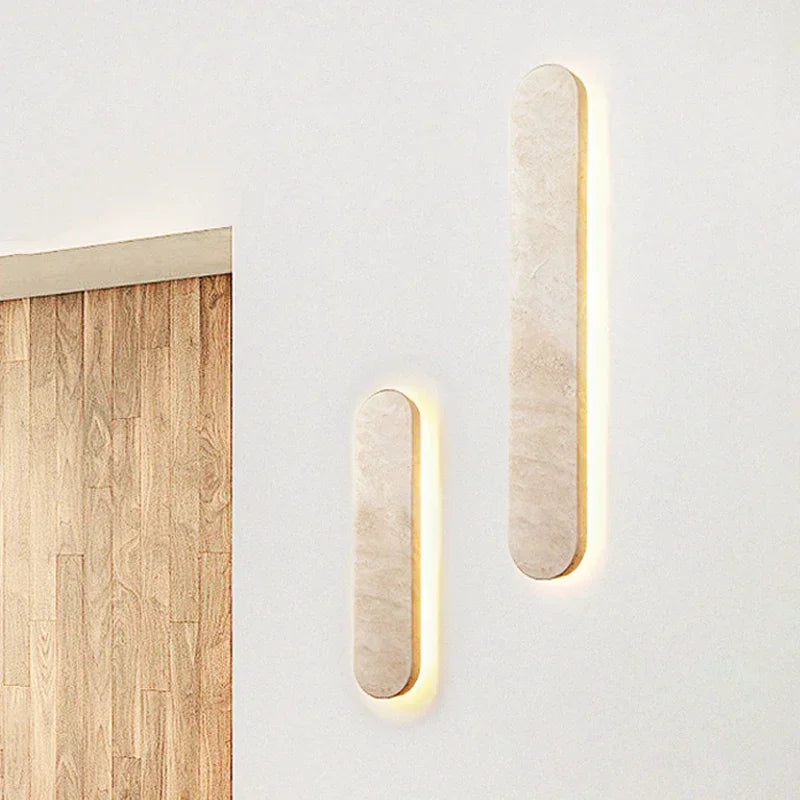 DecorBites™ Courtyard LED Wall Sconce - Modern Natural Stone Outdoor Waterproof Lamp