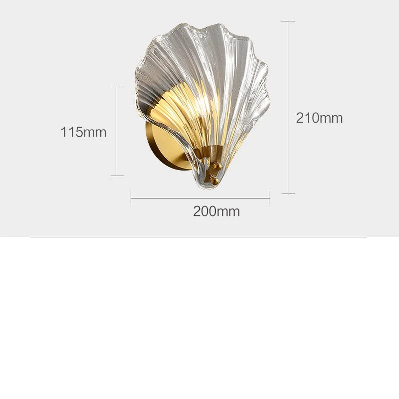 DecorBites™ Glass Copper LED Wall Lamp for Home Indoor Decor - Modern Nordic Wandlamp