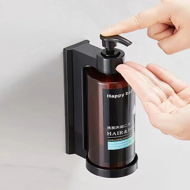 DecorBites™ Amber Soap Dispenser & Shampoo Bottles Set for Drill-Free Bathroom Storage