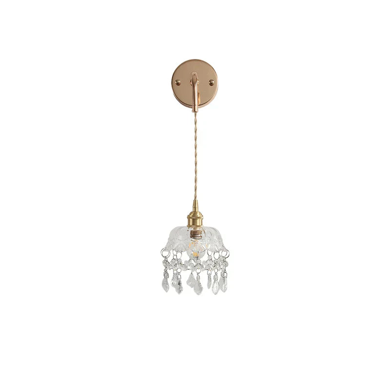 DecorBites™ Clear Glass LED Wall Lamp Modern Crystal Home Decor Bathroom Mirror Light