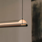 Wabi-Sabi Black Metal Acrylic Strip Pendant Light