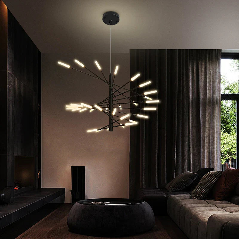 مصباح قلادة سقف الألعاب النارية LED من DecorBites™ - ديكور غرفة فاخر وعصري قابل للتعتيم