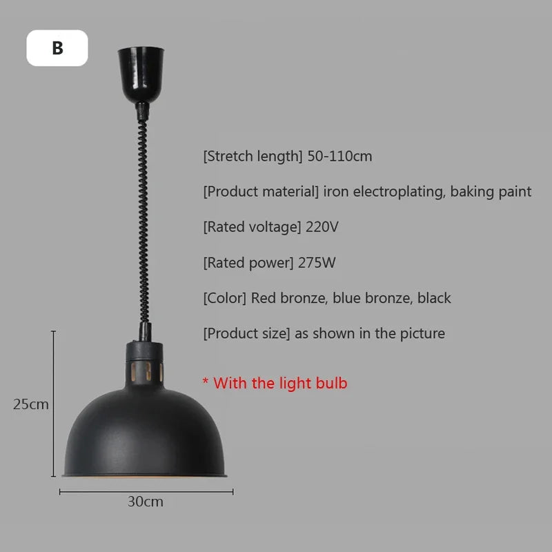 DecorBites™ Electric Food Heating Pendant Light - Stylish and Functional Fixture for Kitchens and Restaurants