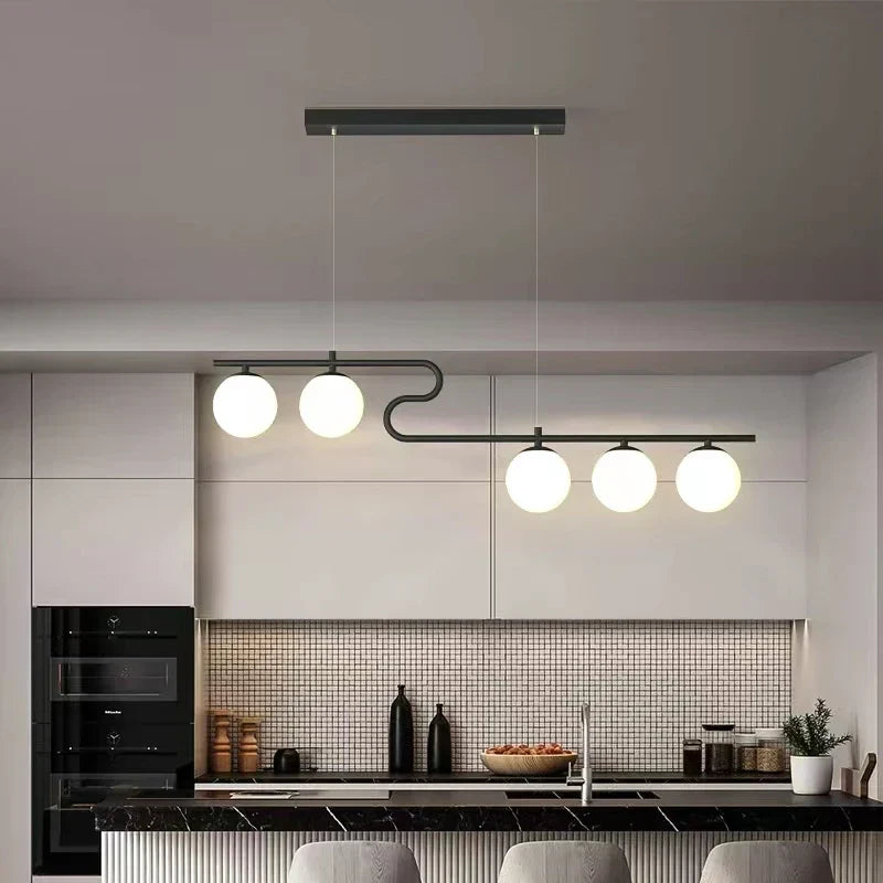 DecorBites™ Glass Ball LED Chandeliers for Home Dining Kitchen Office Decor Lighting
