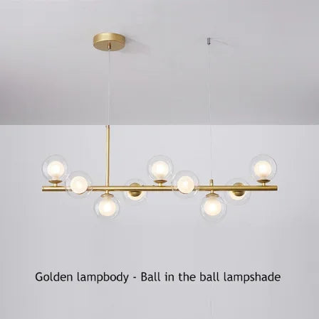 DecorBites™ 9-Light Black LED Pendant Chandelier for Modern Living Spaces