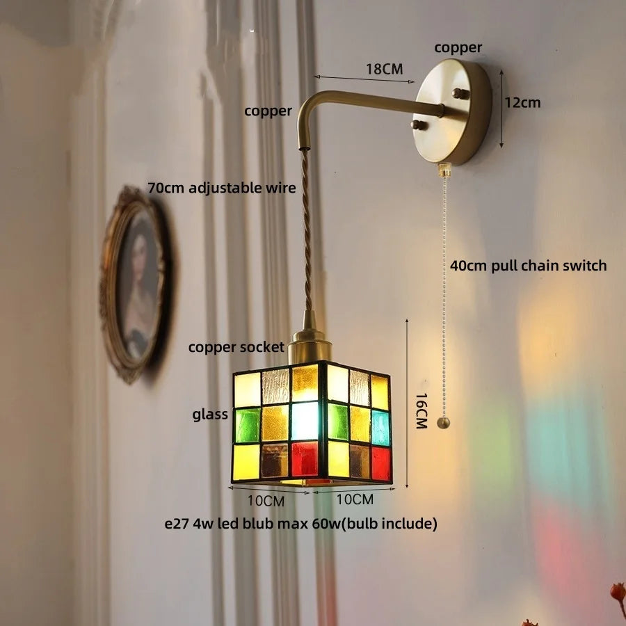 DecorBites™ Clear Flower Acrylic LED Wall Lamp: Copper Modern Nordic Stair Light