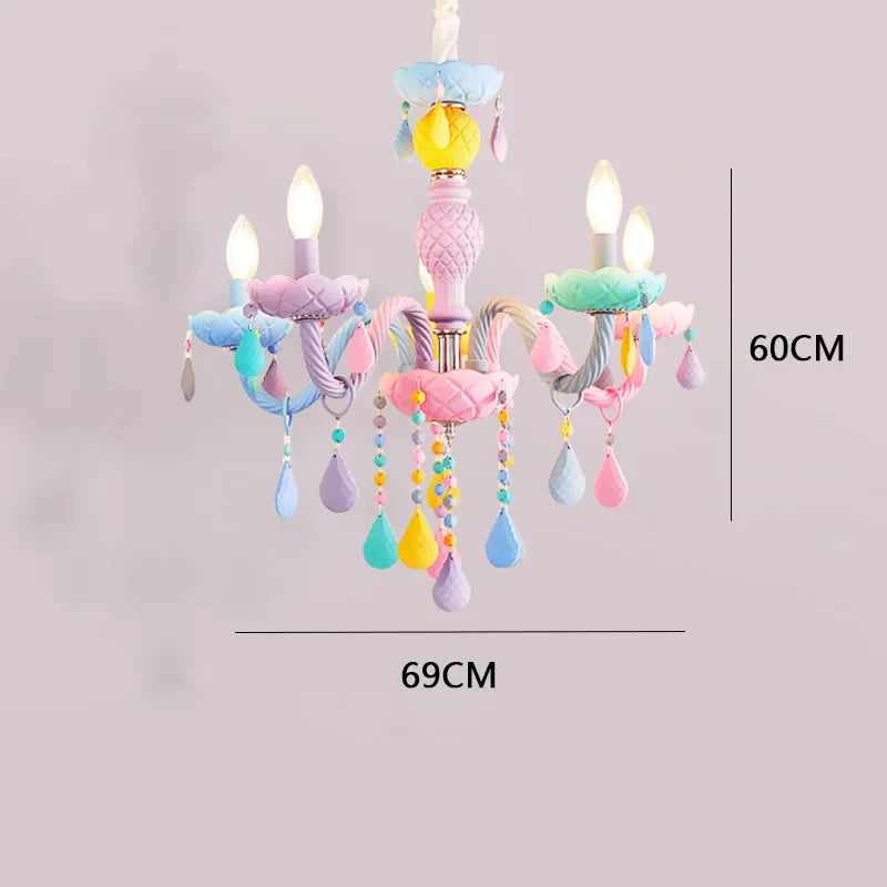 ثريا سقف ماكارون LED لغرفة الأطفال من DecorBites™ لديكور غرفة نوم الأولاد والبنات