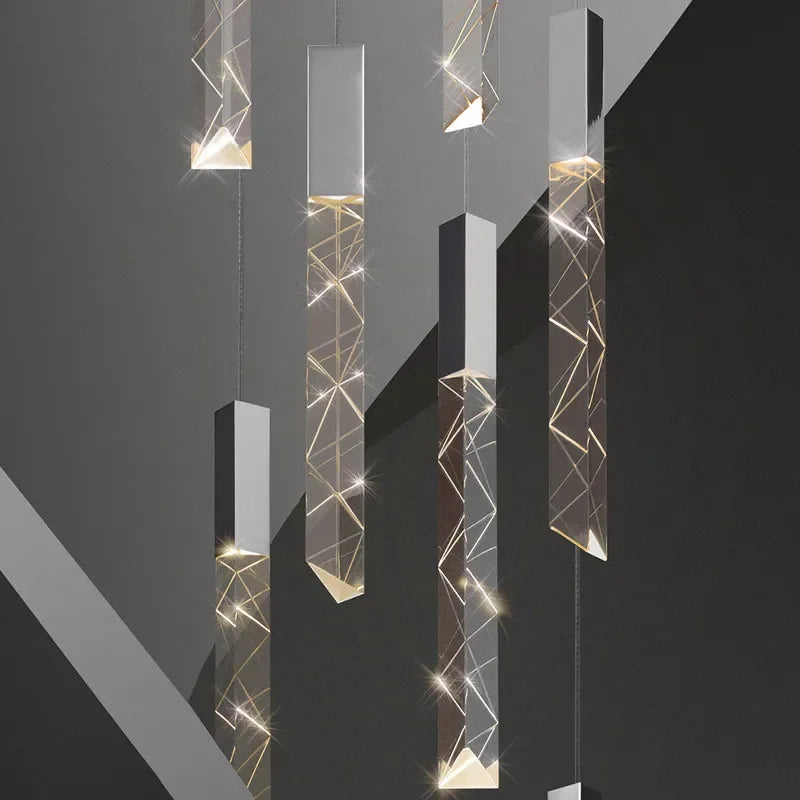 DecorBites™ Crystal Glass LED Pendant Light: Modern Nordic Restaurant Hallway Lighting