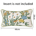 DecorBites™ 3D Pink Flower Farmhouse Style Cushion Cover 45x45cm - Embroidered Sofa, Bed, Living Room
