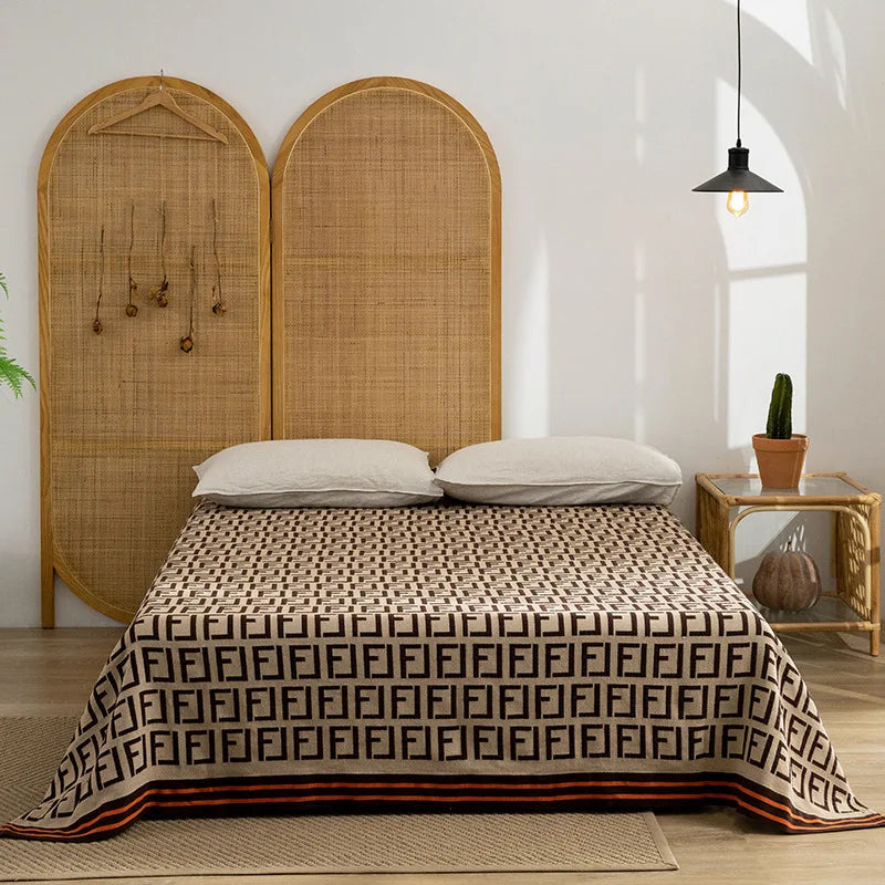 بطانية قطنية فاخرة من DecorBites™ - جودة ممتازة، 200*230 150*200، مثالية للأريكة أو السرير