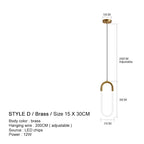 Nordic Gold Linear LED Pendant Light