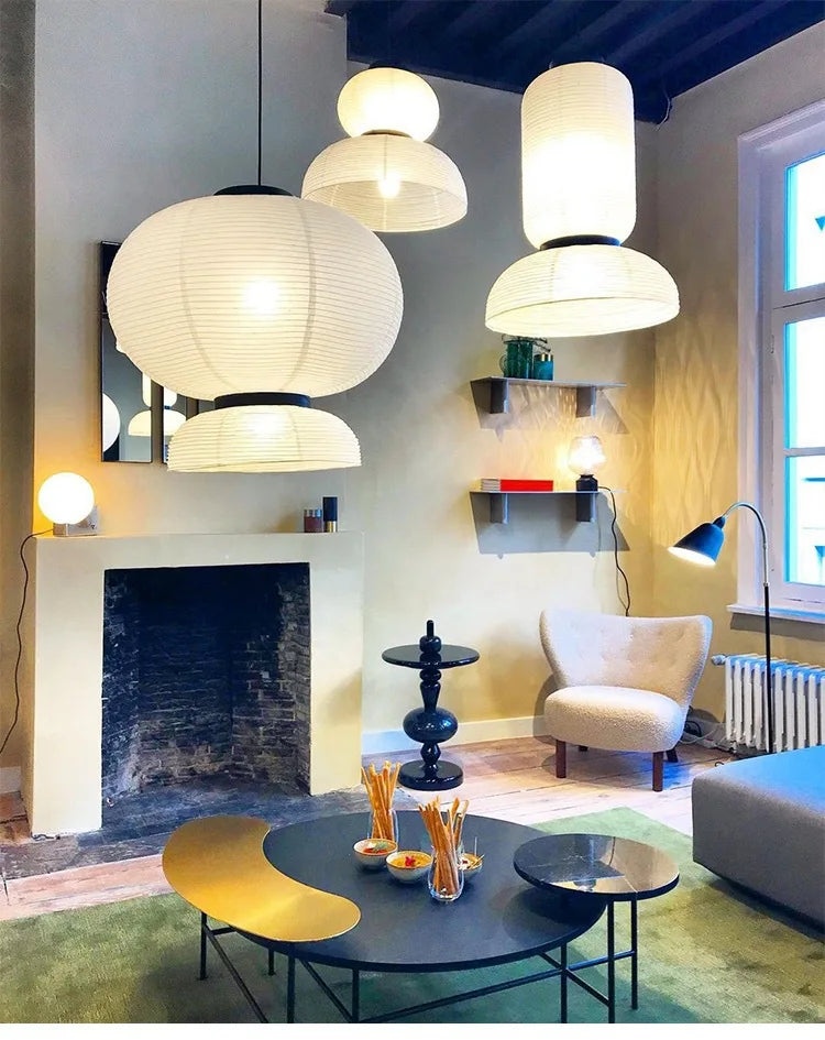 DecorBites™ Handmade White Paper Chandelier for Home and Restaurant