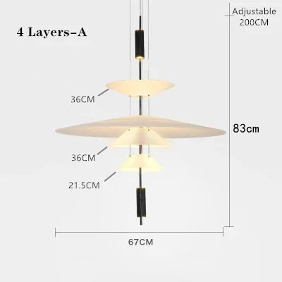 مصباح قلادة سقف أكريليك LED من DecorBites™ لإضاءة ديكور المنزل العصري