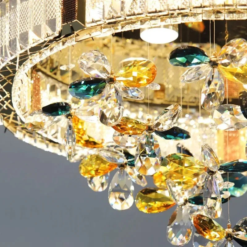 DecorBites™ Crystal Flower LED Ceiling Light - Modern Home Decor.