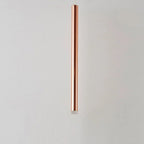 Slim Tube Aluminum Pendant Light in Brushed Nickel