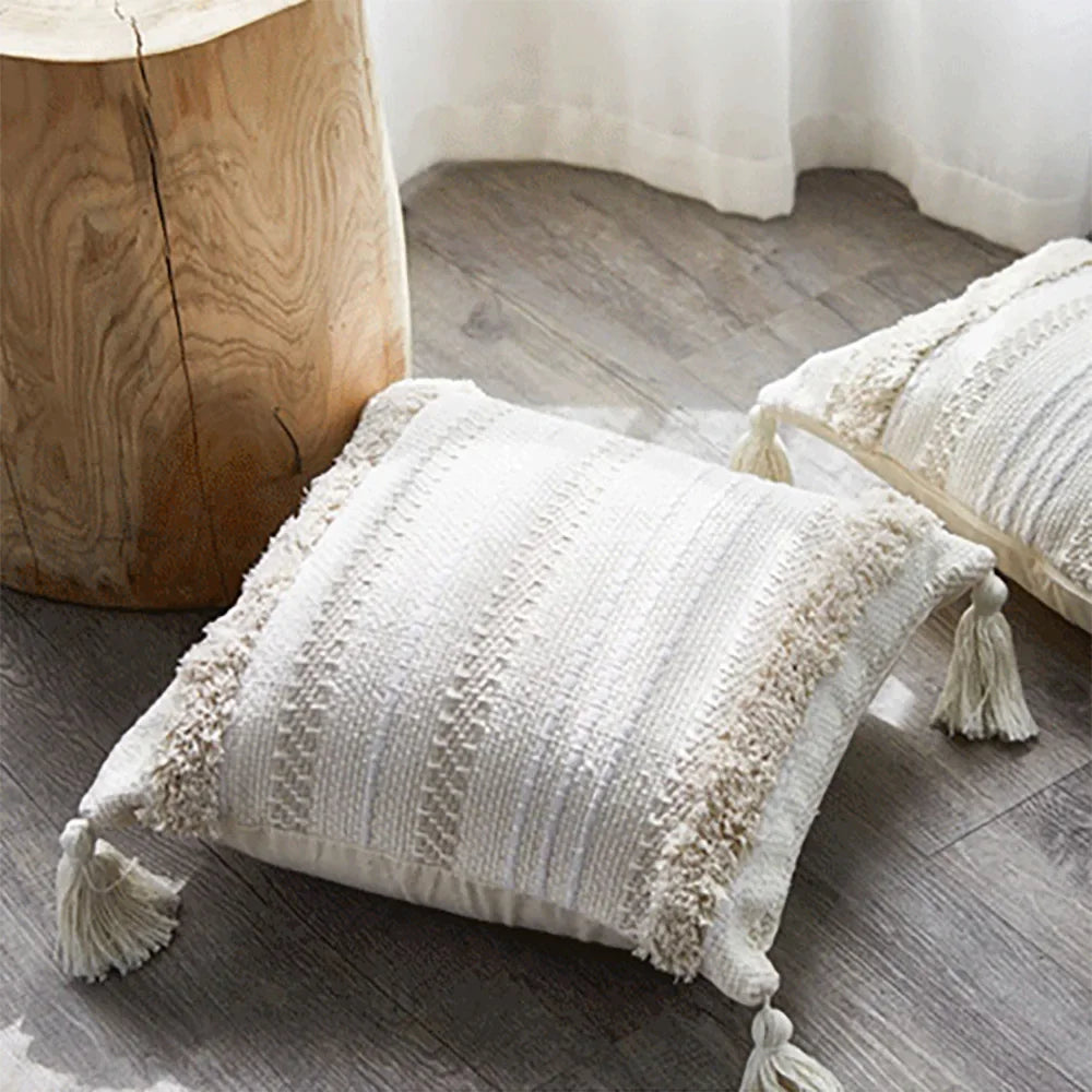 DecorBites™ غطاء وسادة بتصميم شرابات من الدانتيل ومزخرف لكرسي المكتب/الأريكة